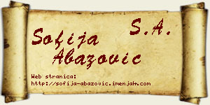 Sofija Abazović vizit kartica